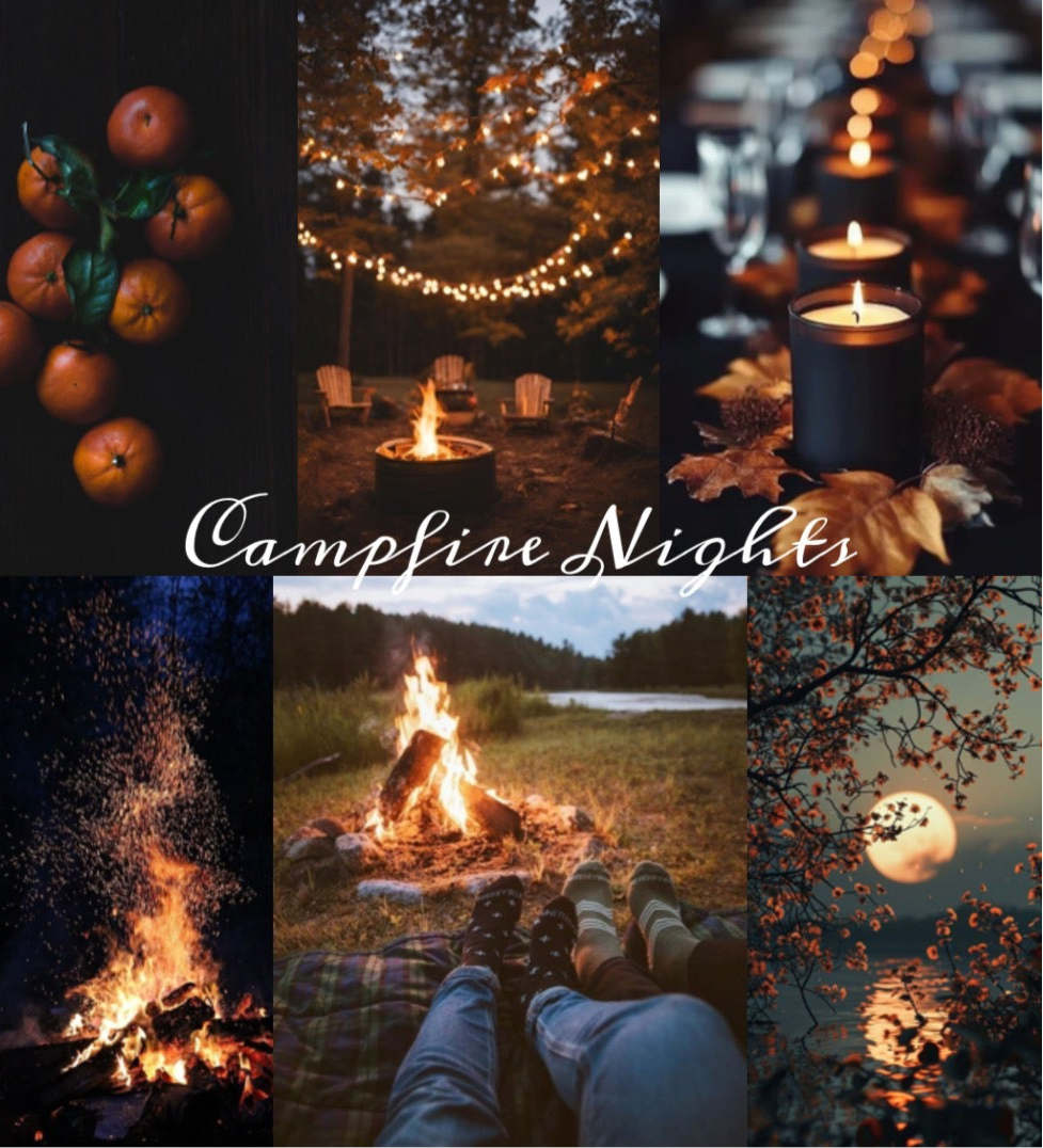 Campfire Nights Candle | Citrus, Shaved Rosewood & Black Amber