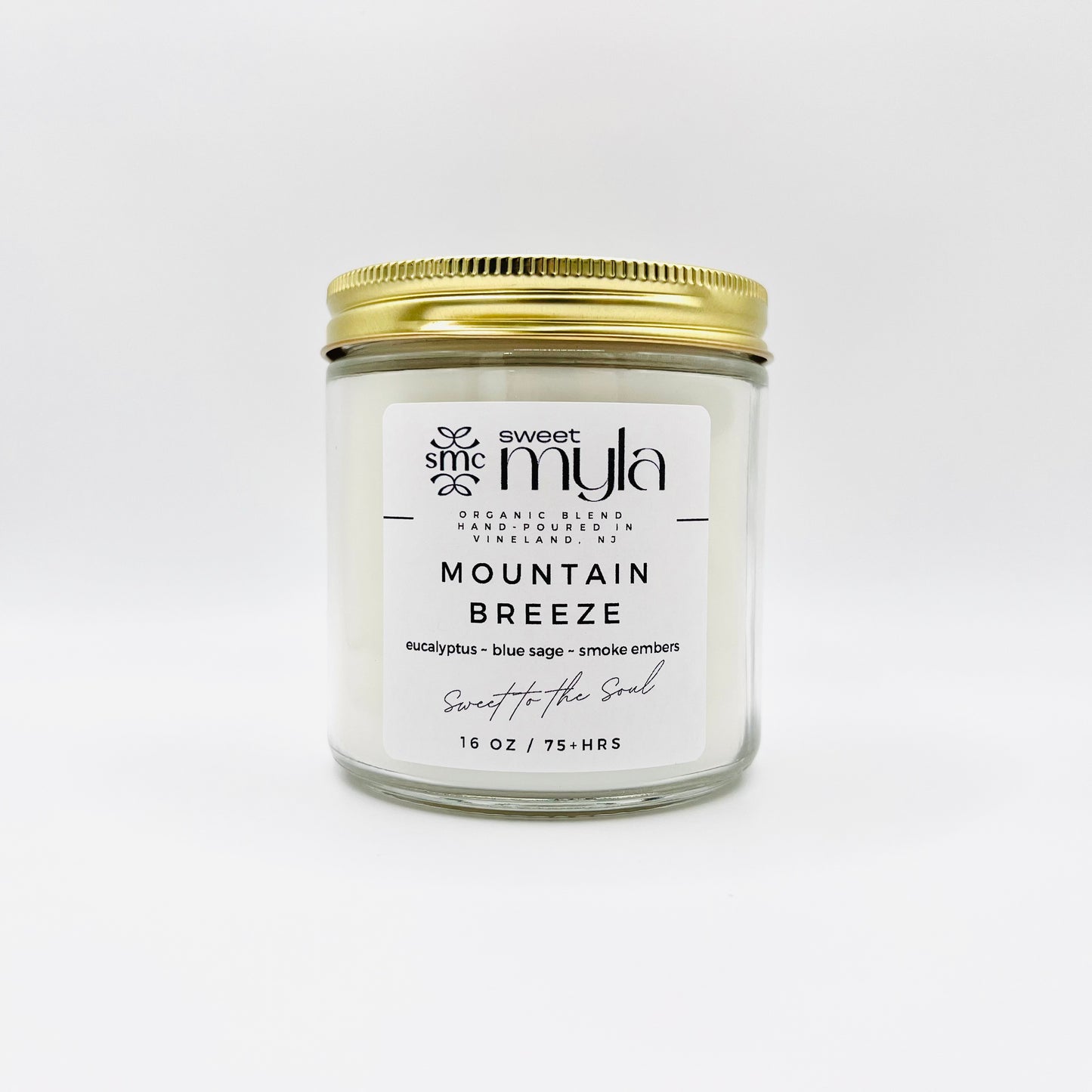 Mountain Breeze Candle with scents of Eucalyptus, Blue Sage & Smoke Embers