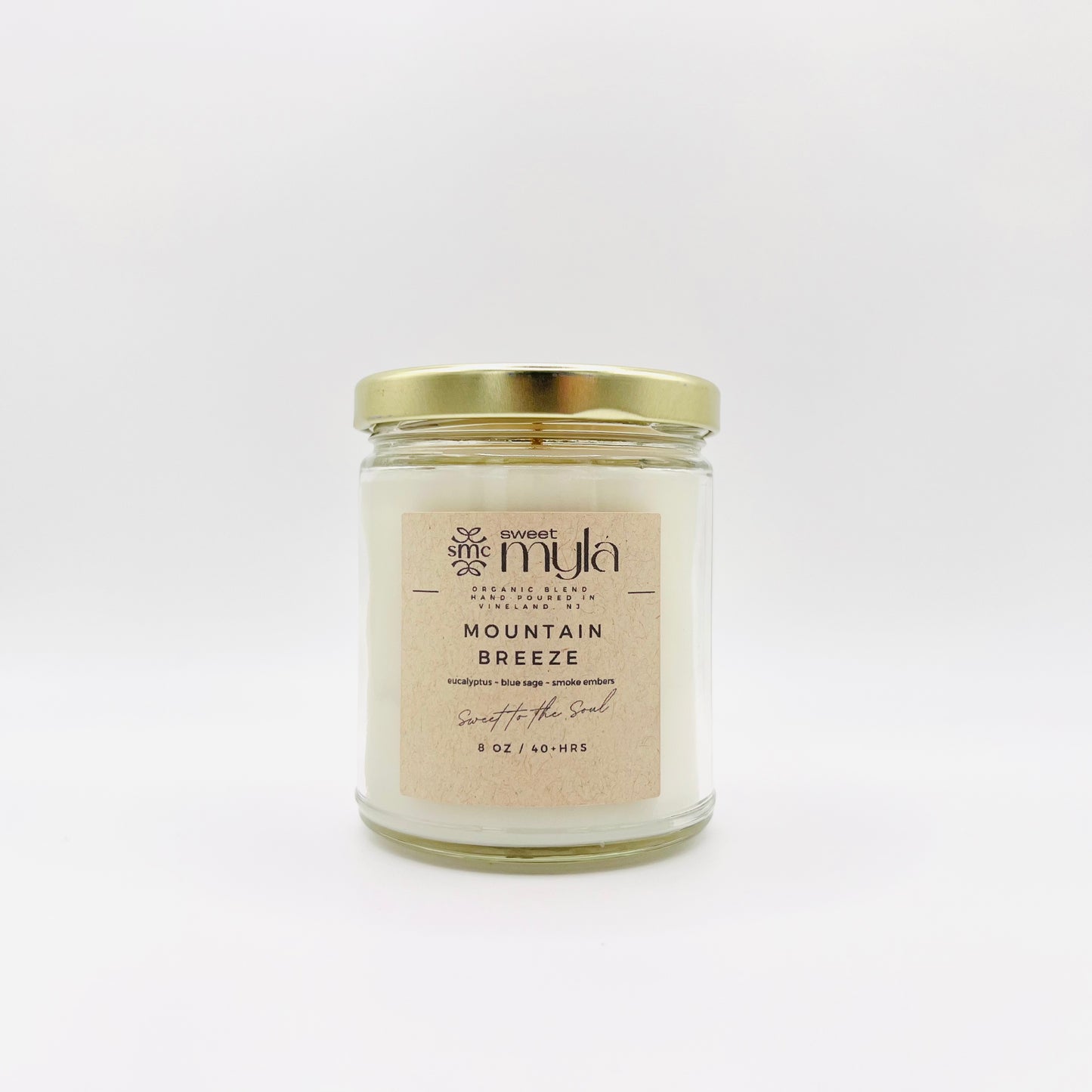 Mountain Breeze Candle with scents of Eucalyptus, Blue Sage & Smoke Embers
