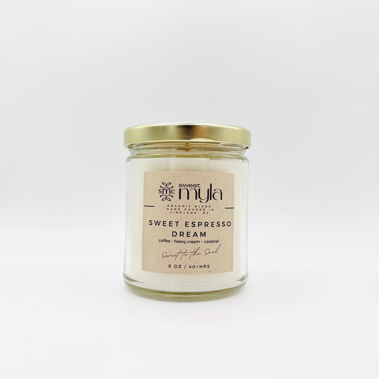 Sweet Espresso Dream Candle with fragrance notes of Coffee, Heavy Cream & Caramel