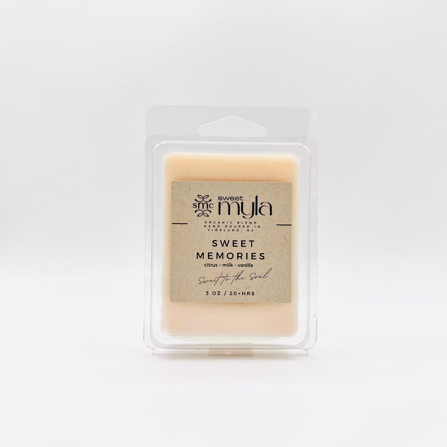 Sweet Memories wax melts with fragrance notes of Citrus, Creamy Milk & Sweet Vanilla