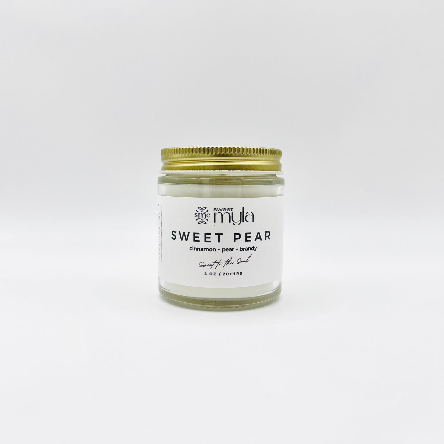 Sweet Pear Candle with fragrance notes of Cinnamon, Pear & Brandy