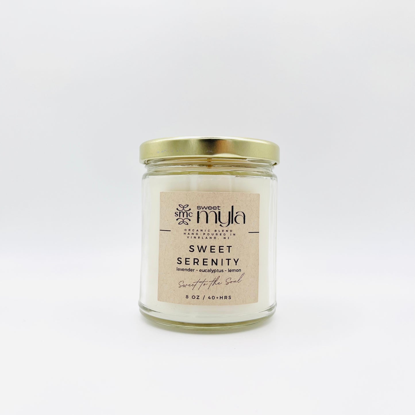 Sweet Serenity Candle with fragrance notes of Lavender, Eucalyptus & Lemon