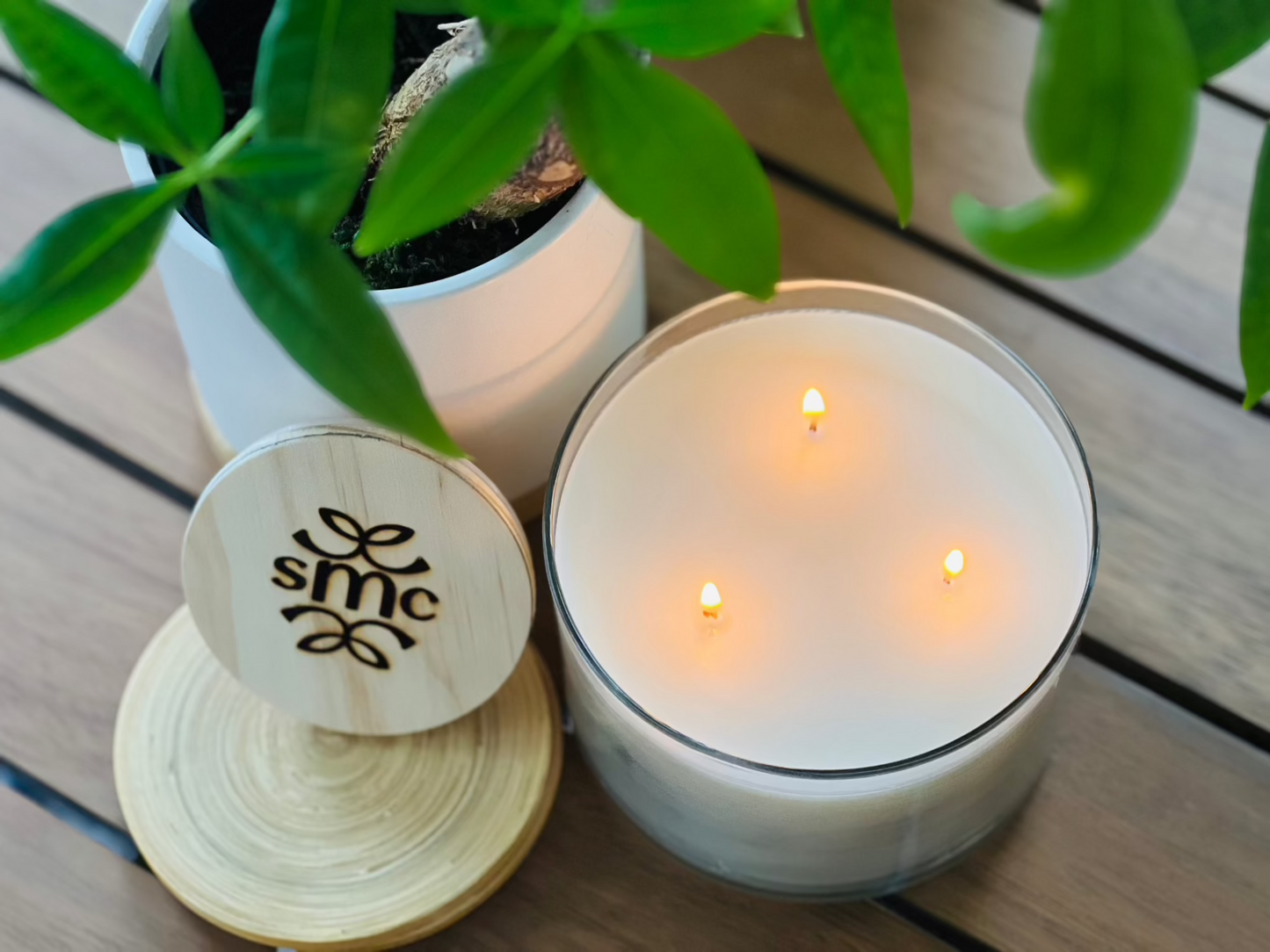 3-Wick Coconut Soy Candle - 24 oz Glass Jar