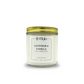 Candle with 'Sweet Myla' branding and 'Lavender & Vanilla' label on a white background