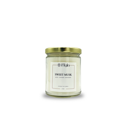 Sweet Musk Candle | Musk, Lavender & Mahogany Scented