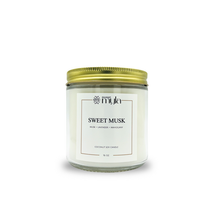 Sweet Musk Candle | Musk, Lavender & Mahogany Scented
