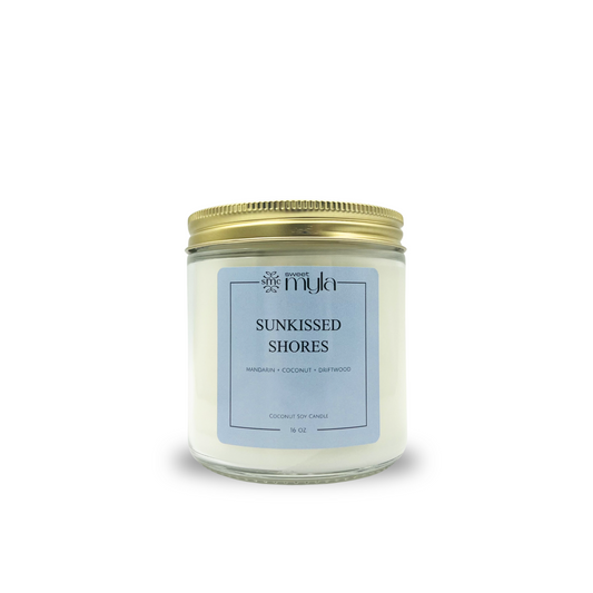 Sunkissed Shores Candle | Mandarin, Coconut & Driftwood Scented