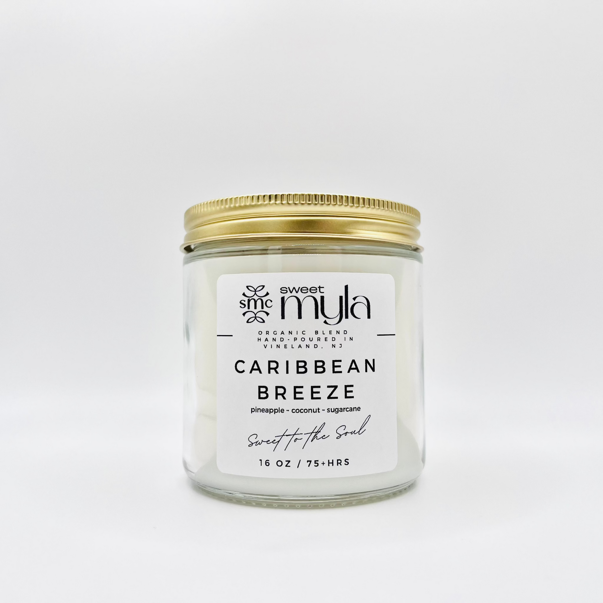 Caribbean Breeze Candle with scents of pineapple, coconut, and sugarcane