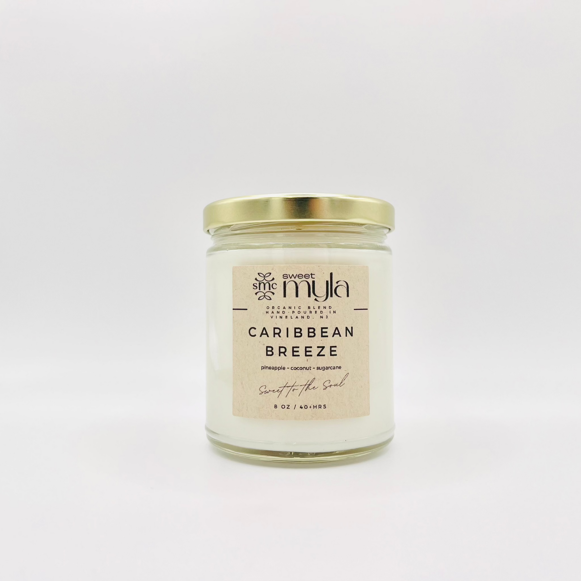 Caribbean Breeze Candle with scents of pineapple, coconut, and sugarcane