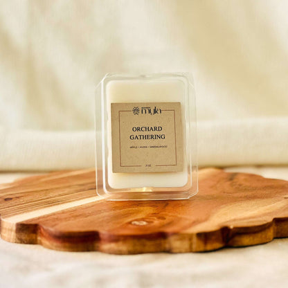 3oz. wax melts labeled 'Orchard Gathering'