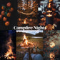 Collage of campfire-themed images with 'Campfire Nights' text.