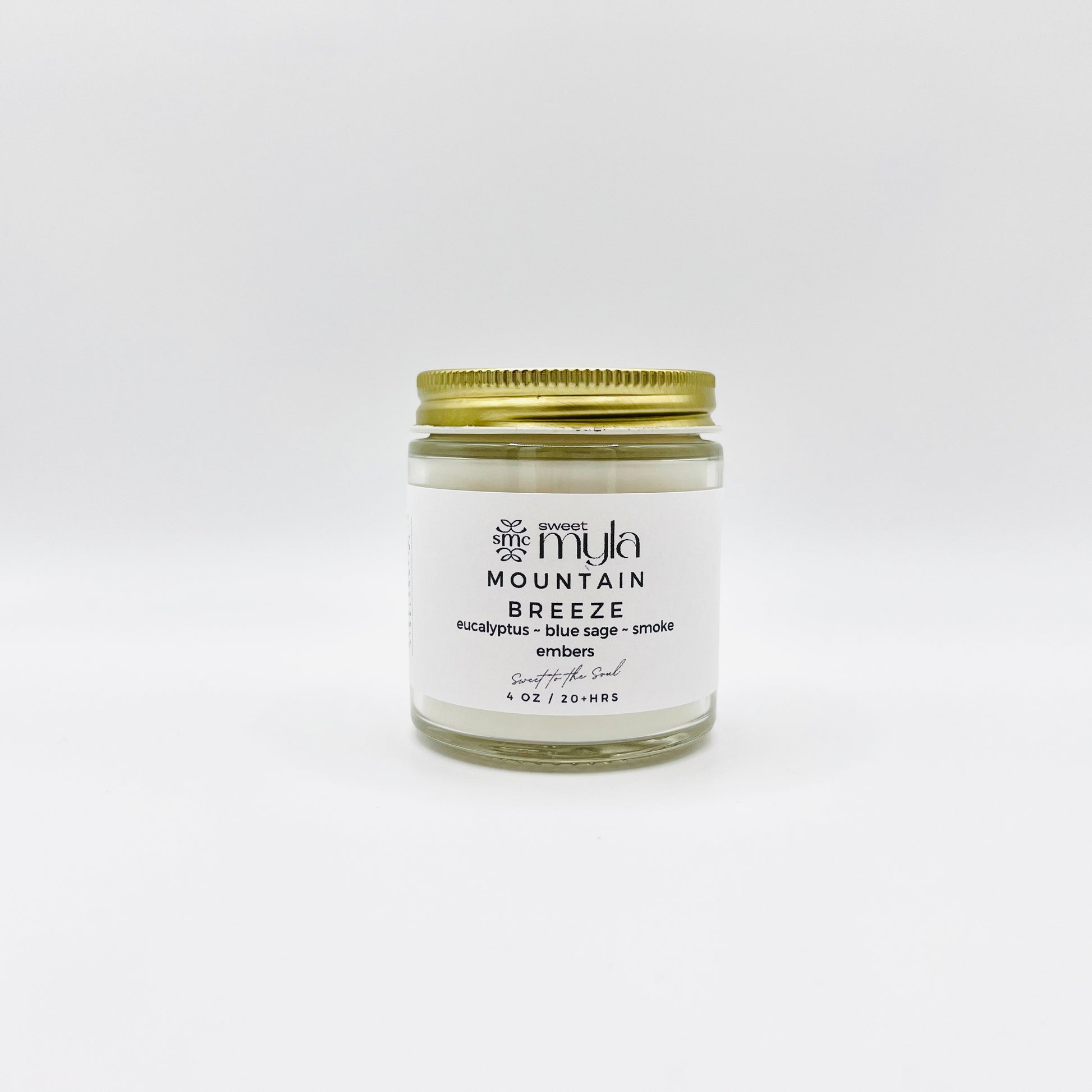 Mountain Breeze Candle with scents of Eucalyptus, Blue Sage & Smoke Embers