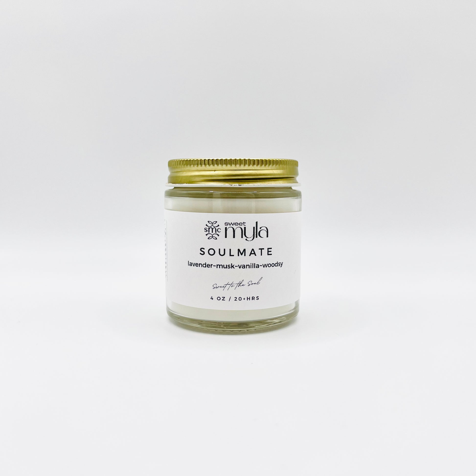 Soulmate Candle with scents of musk, lavender, vanilla & woods 