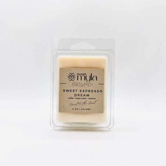 Sweet Espresso Dream wax melts with fragrance notes of Coffee, Heavy Cream & Caramel