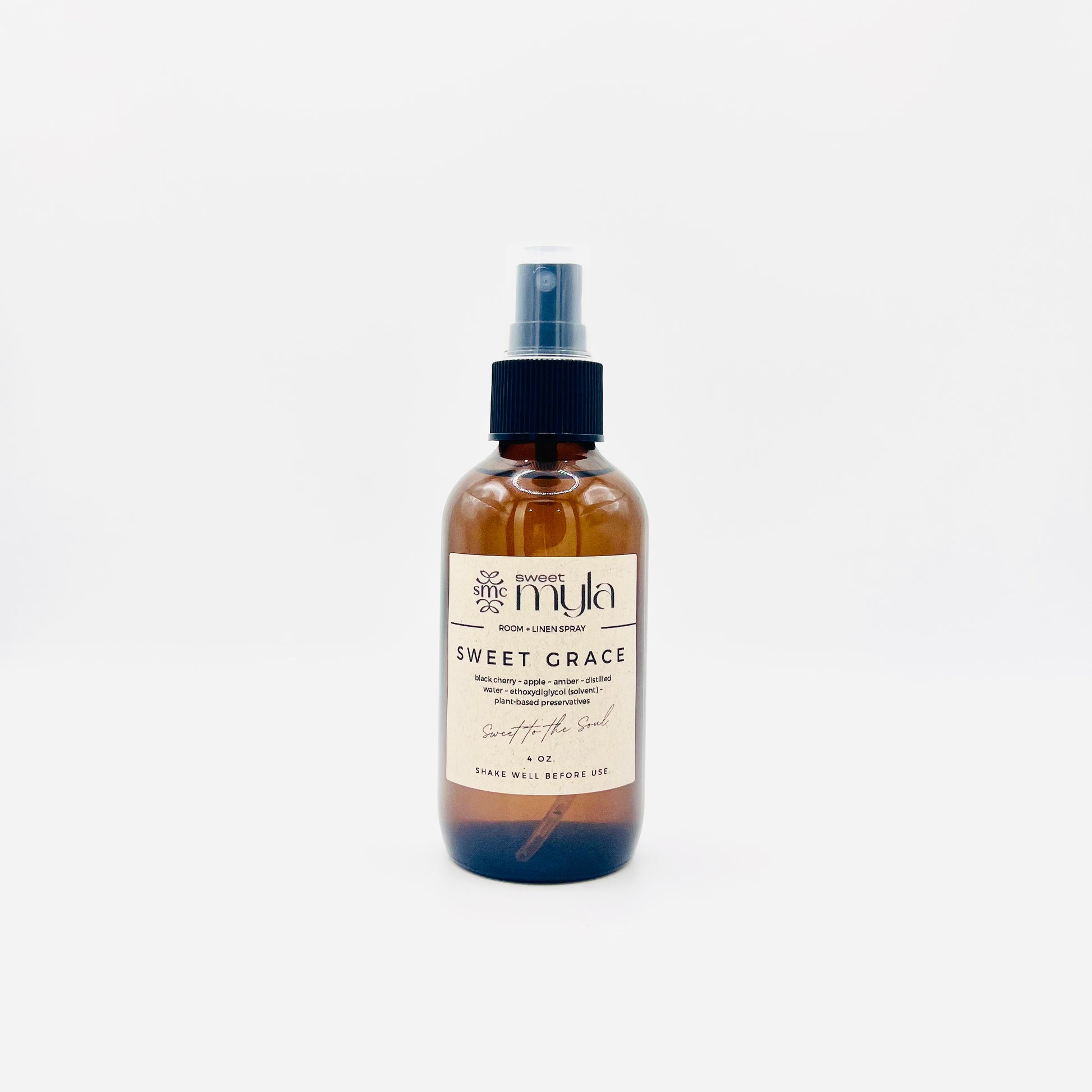 Sweet Grace Room + Linen Spray with scents of Black Cherry, Apple & Amber 