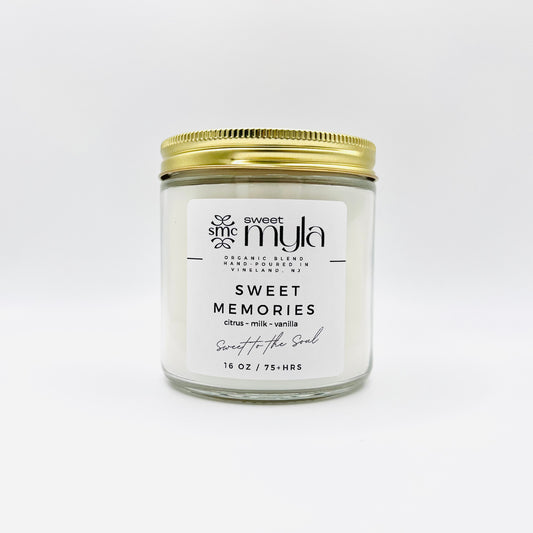 Sweet Memories Candle with fragrance notes of Citrus, Creamy Milk & Sweet Vanilla 