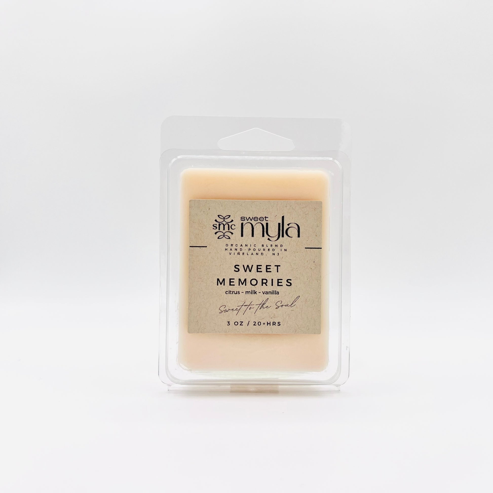 Sweet Memories wax melts with fragrance notes of Citrus, Creamy Milk & Sweet Vanilla 