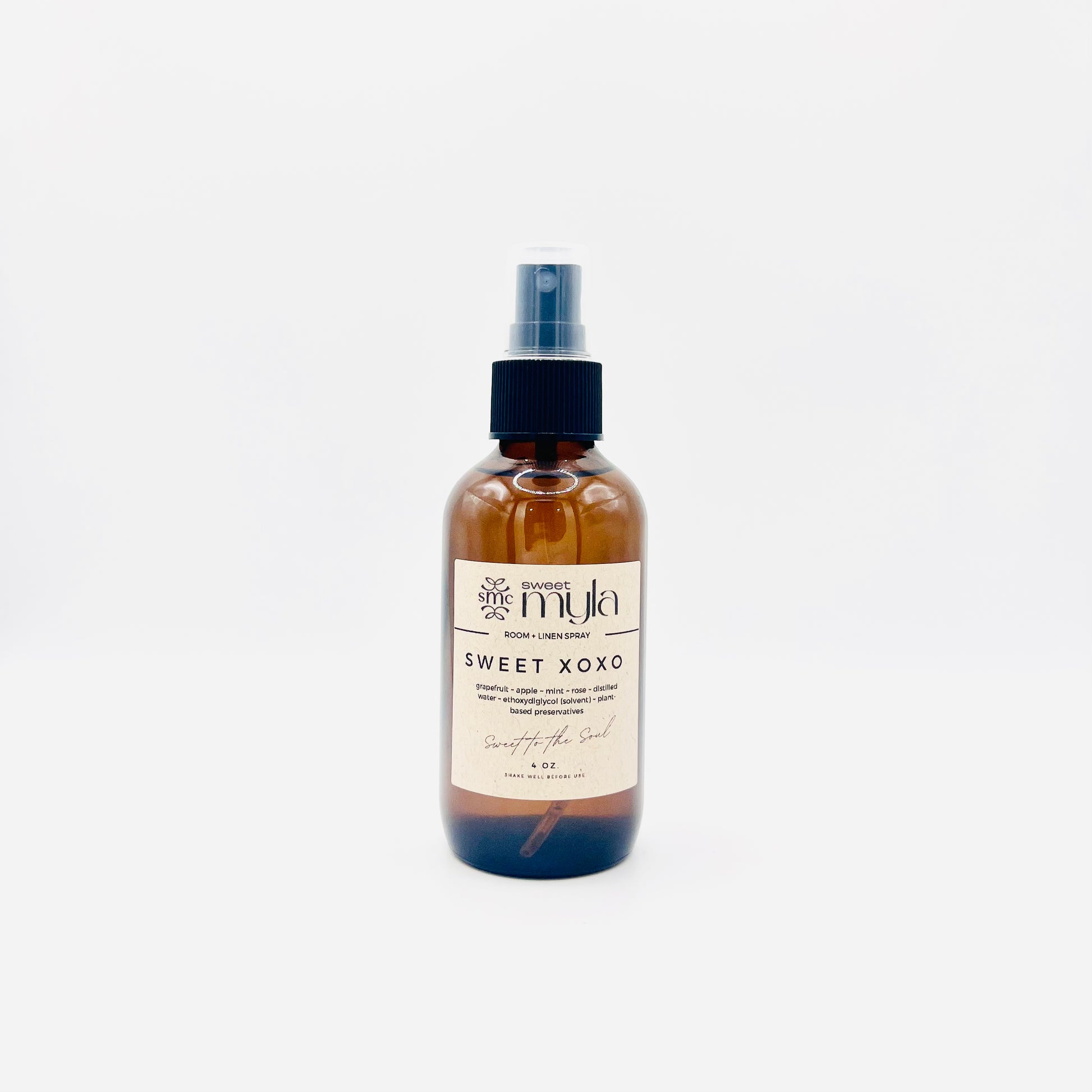 Sweet XOXO Room + Linen Spray with scents of Grapefruit, Apple, Mint & Rose 