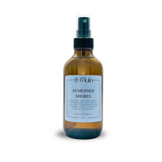 Sunkissed Shores Room + Linen Spray | Mandarin, Coconut & Driftwood
